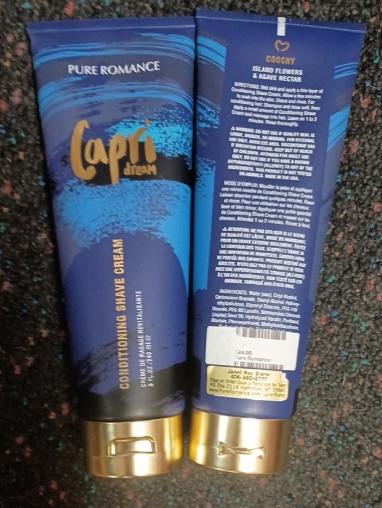Pure Romance Other - Pure Romance Capri Dream Shave Cream